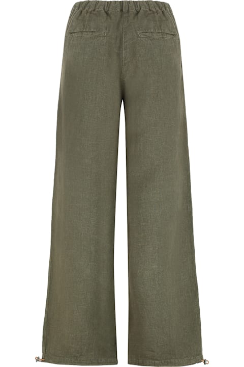 120% Lino Clothing for Women 120% Lino Linen Wide Leg Trousers