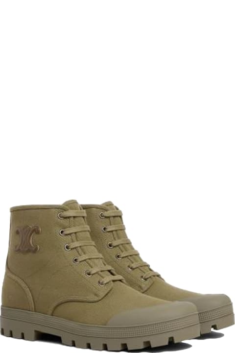 Canvas Lace Up Boots