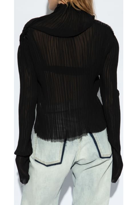 Sweaters Sale for Women MM6 Maison Margiela Pleated Turtleneck Top