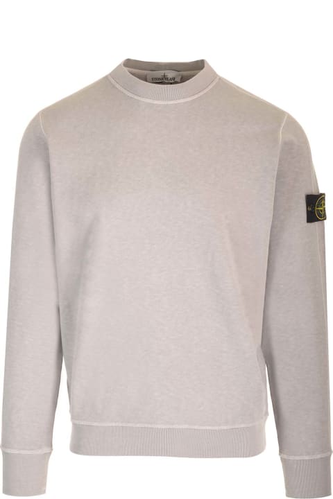 Fleeces & Tracksuits for Men Stone Island Grey Sweatshirt With Mock Neck