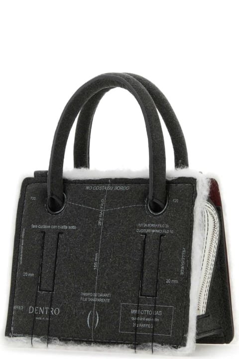 ウィメンズ Dentroのバッグ Dentro Grey Leather Mini Otto Handbag