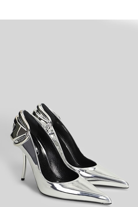 Diesel Ten&half Pumps In Silver Polyester
