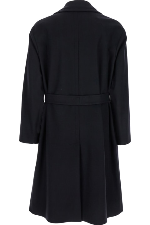 Hevò Clothing for Men Hevò Black Single-breasted Coat With Notched Revers In Wool Blend Man