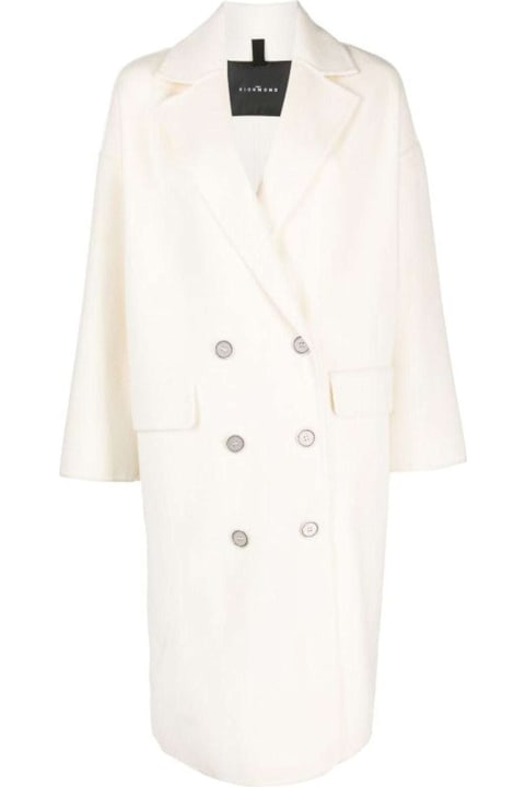John Richmond Coats & Jackets for Women John Richmond Double-breasted Coat With Print On The Back