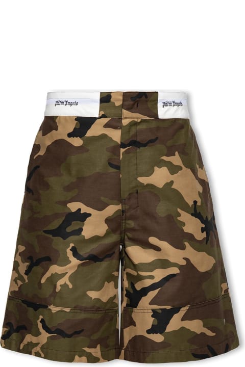 Palm Angels for Men Palm Angels Camouflage-printed Wide-leg Shorts