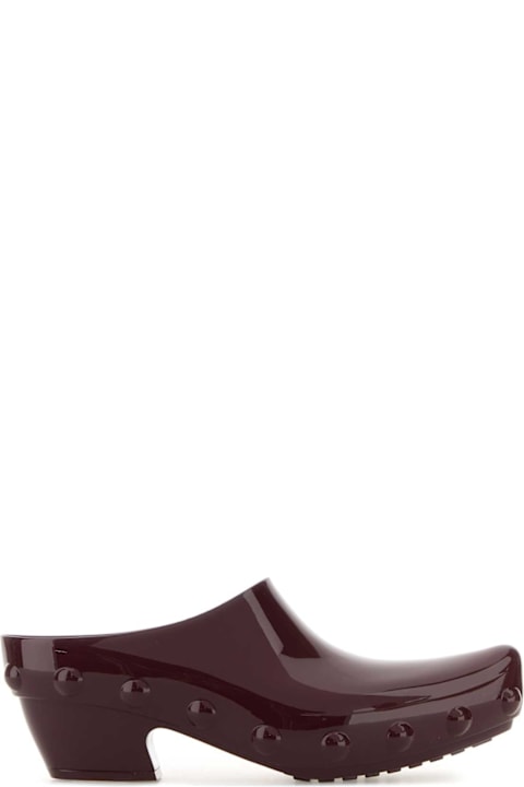 Bottega Veneta Aubergine Rubber Gondola Mules