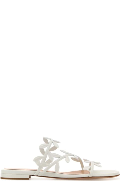 Gianvito Rossi for Kids Gianvito Rossi White Nappa Leather Flavia Slippers