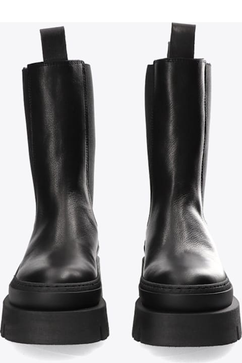 Copenhagen Shoes for Women Copenhagen Woman Leather Chelsea Boot Black leather calf-high chelsea boots with chunky sole