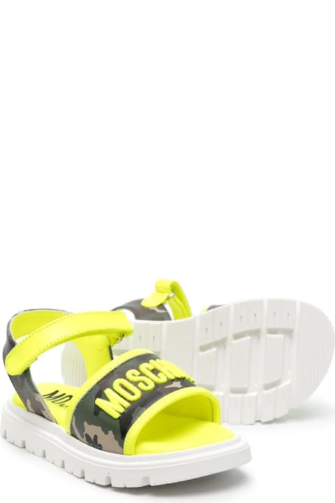 Moschino Shoes for Boys Moschino Sandali Camouflage Con Ricamo