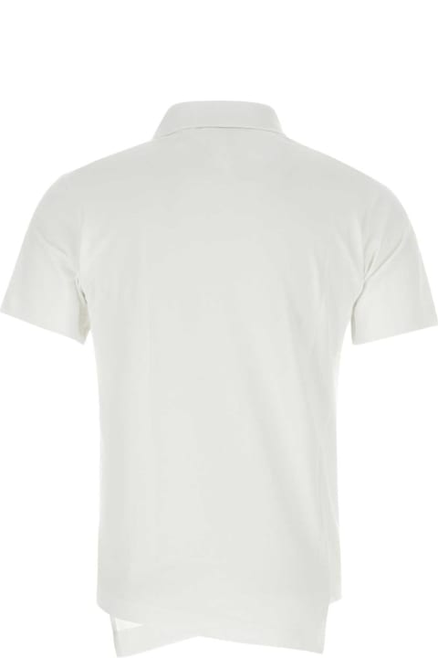Comme des Garçons Shirt Topwear for Men Comme des Garçons Shirt White Piquet Comme Des Garã§ons Shirt X Lacoste Polo Shirt