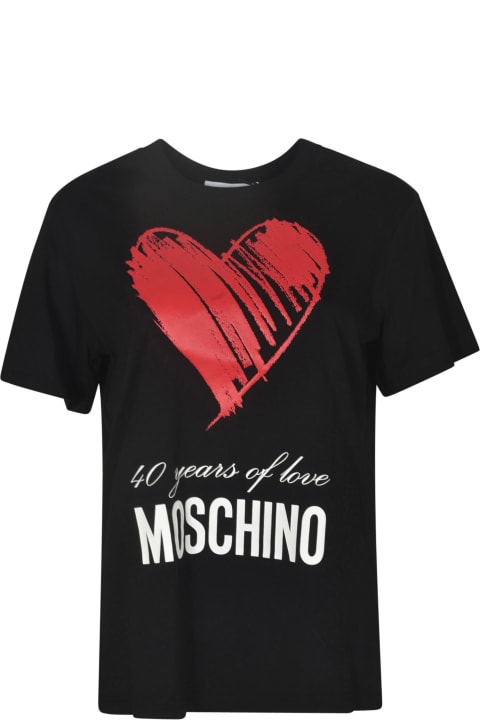 Fashion for Women Moschino 40 Years Of Love T-shirt