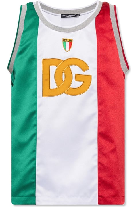メンズ Dolce & Gabbanaのトップス Dolce & Gabbana Satin Tank T-shirt