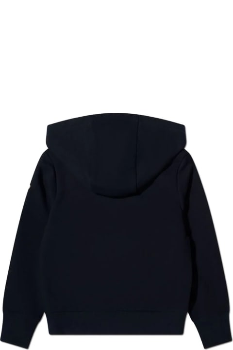 Moncler Sweaters & Sweatshirts for Boys Moncler Blue Padded Zip-up Hoodie