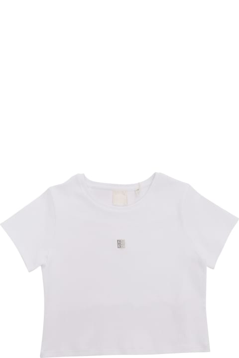 Givenchyのガールズ Givenchy White Cropped T-shirt