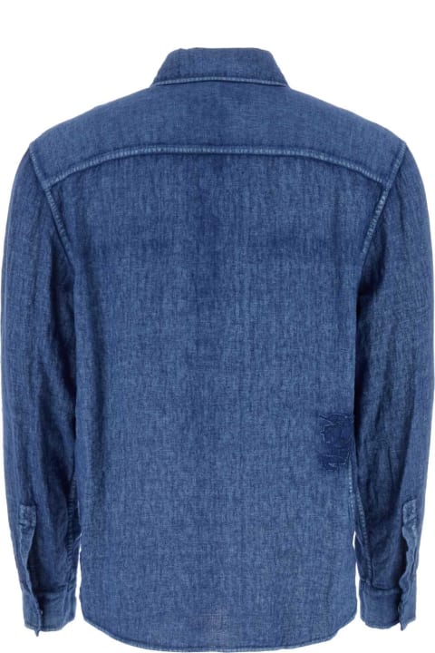 Homeware Burberry Denim Blue Linen Shirt