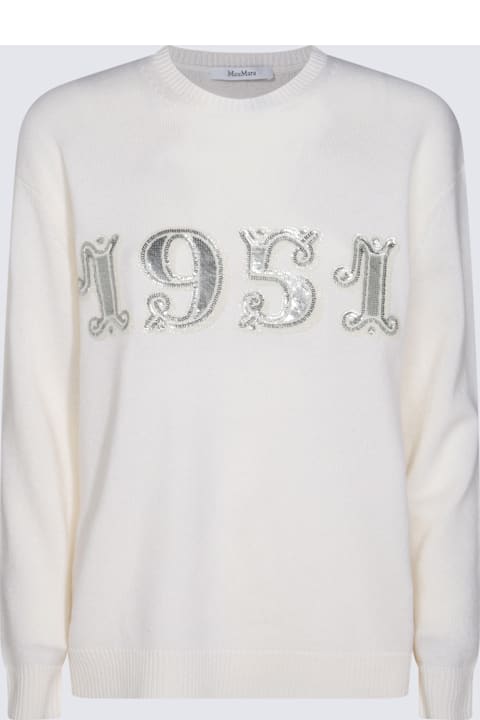 Max Mara لـ Women Max Mara White Wool Plata Knitwear