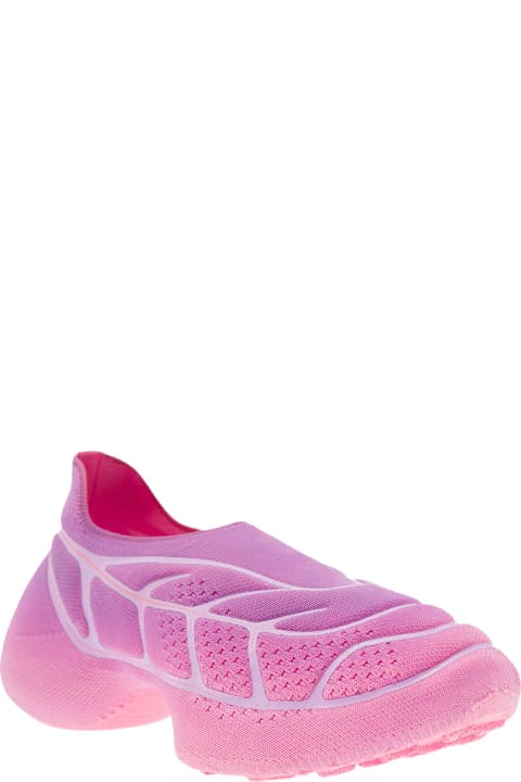 Givenchy Women Givenchy 'tk 360+' Pink Low-top Sneakers With Raised Graphic Grid And Contrasting Lines In Tech Mesh Woman