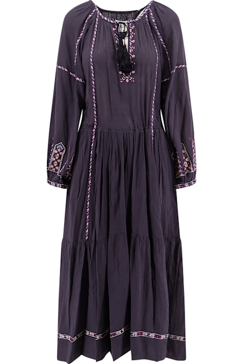 Marant Étoile لـ Women Marant Étoile Florenza Cotton Long Dress With Embroidery
