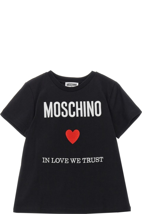 Topwear for Girls Moschino 'in Love We Trust' T-shirt