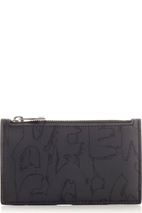 メンズ Alexander McQueenの財布 Alexander McQueen Graphic-printed Zipped Wallet