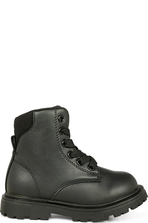 Homeware Calvin Klein Black Combat Boots For Kids With Logo