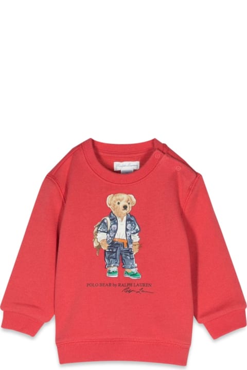 Topwear for Baby Boys Polo Ralph Lauren Bear Crewneck Sweatshirt