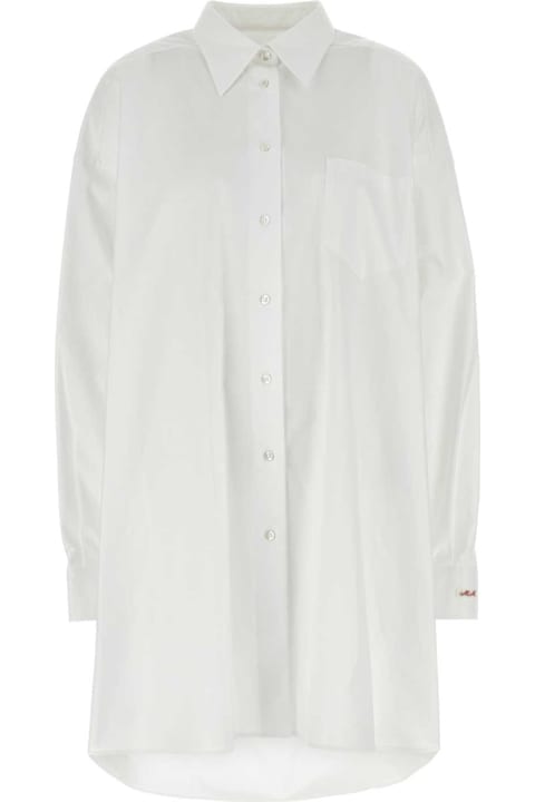 ملابس علوية لـ السيدات Maison Margiela White Oxford Shirt Dress