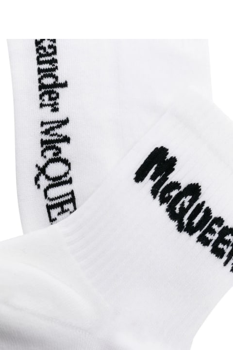 Underwear & Nightwear for Women Alexander McQueen White Mcqueen Graffiti Socks