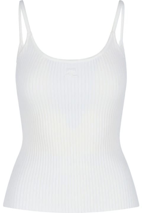 Courrèges Topwear for Women Courrèges Ribbed Logo Top