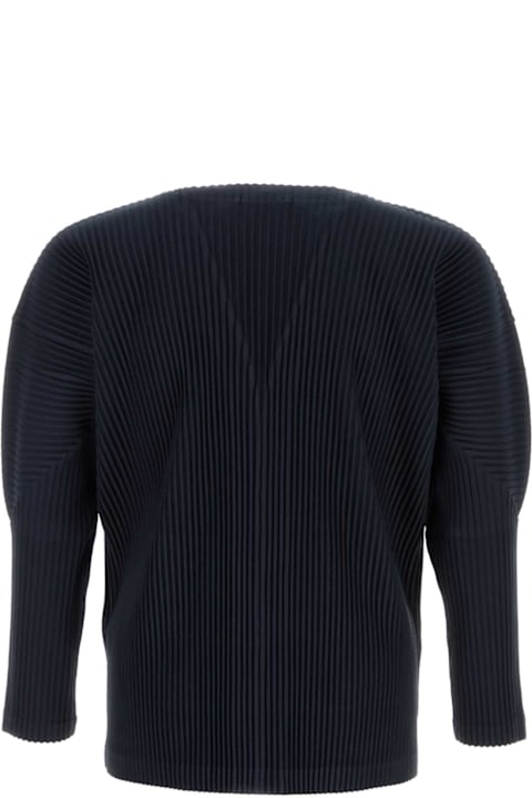 Homme Plissé Issey Miyake for Men Homme Plissé Issey Miyake Midnight Blue Polyester Cardigan