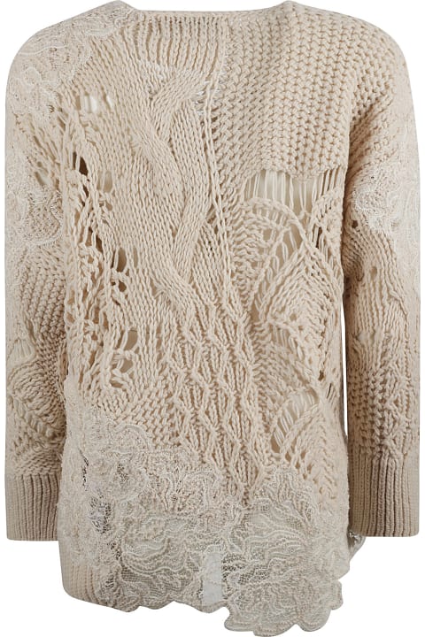 Ermanno Scervino سترات لـ السيدات Ermanno Scervino Crochet Knit Sweater