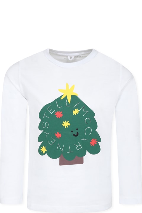 Homeware Stella McCartney Kids White T-shirt For Kids With Christmas Tree