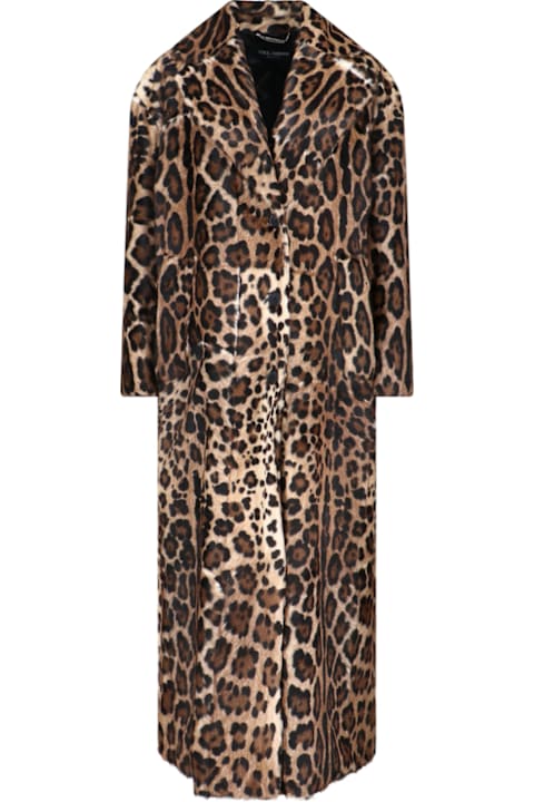 Homeware Dolce & Gabbana Double-breasted Goat Leather Coat