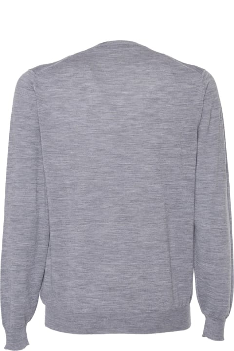 Clothing for Men Fedeli Gray Pullover In Cool Wool