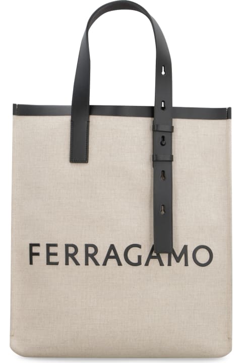 Bags Sale for Men Ferragamo Canvas Tote Bag