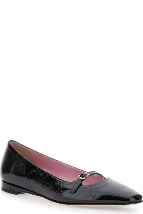 Fashion for Women Carel 'emilie' Black Ballet Flats With Buckle In Patent Leather Woman