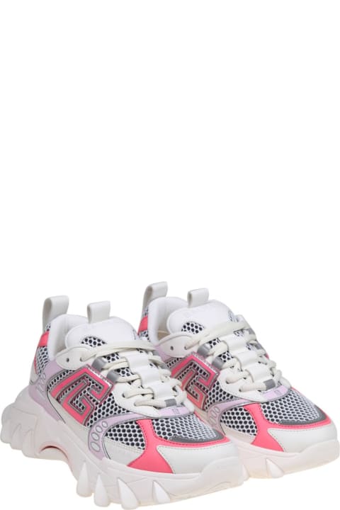 Balmain for Women Balmain Balmain B-east Sneakers In Mix Of White And Pink Materials