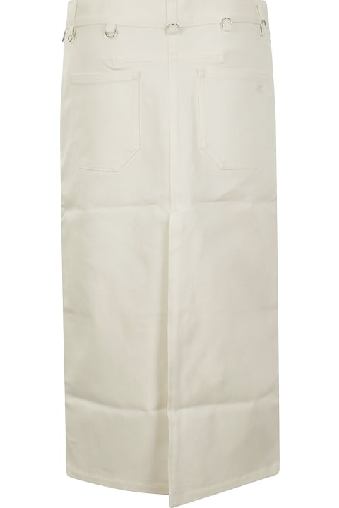 Skirts for Women Courrèges Multiflex White Denim Skirt