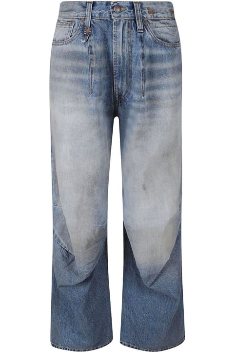 R13 Jeans for Men R13 Glen Dart Detailed Faded Effect Jeans