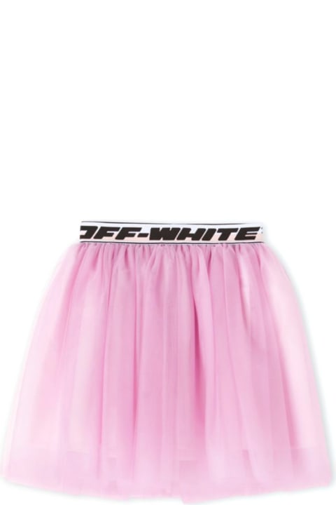 Off-White for Kids Off-White Logo Band Tulle Skirt
