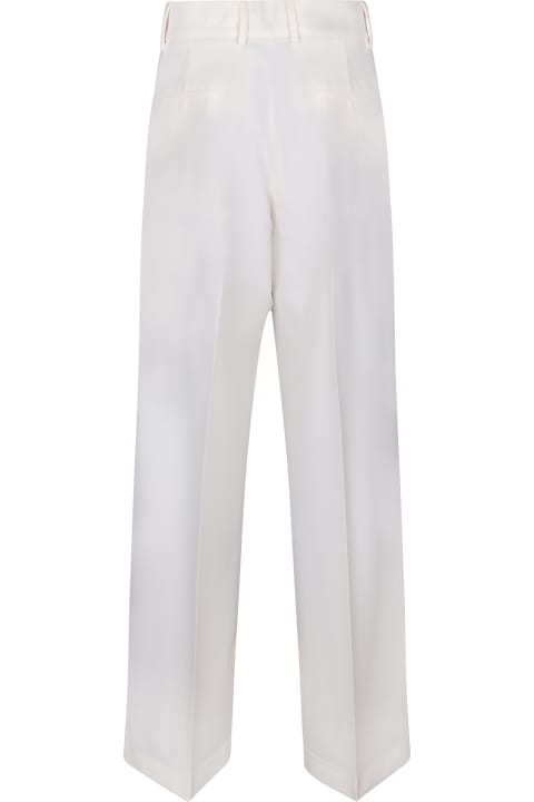 MSGM Pants & Shorts for Women MSGM White Tailored Trousers