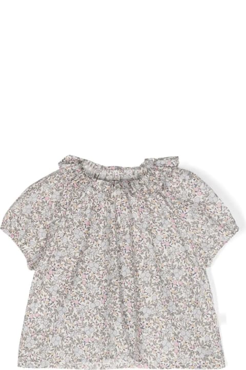 Topwear for Baby Girls Teddy & Minou Voile Shirt With Multicolor Flower Print