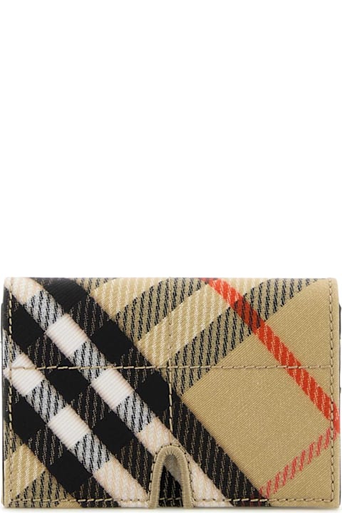 Burberry Wallets for Women Burberry Embroidered Canvas Card Holder