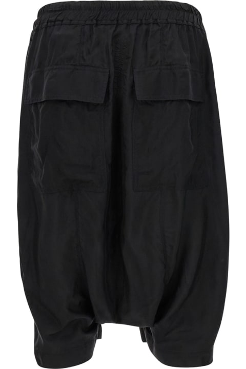 メンズ新着アイテム Rick Owens Rick's Pods' Trousers With Black Low Crotch In Rayon Man
