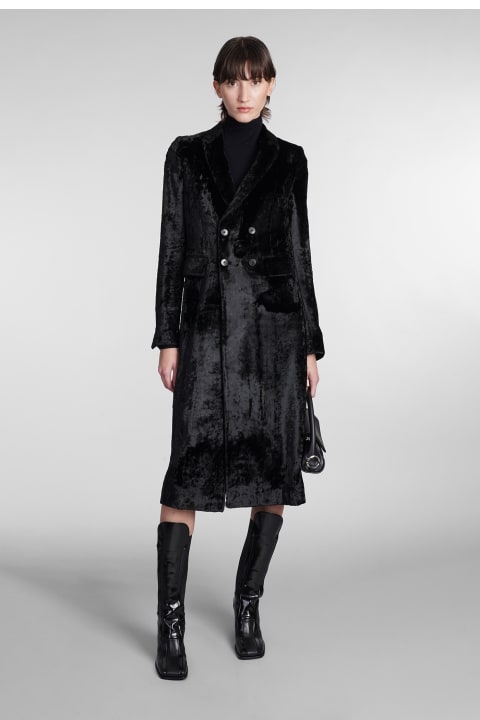 Coat In Black Velvet