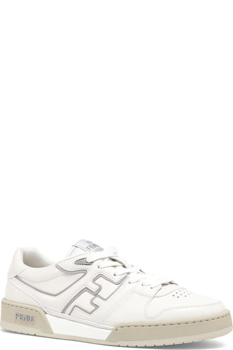 Fendi for Men Fendi Low Top Sneaker In White Leather
