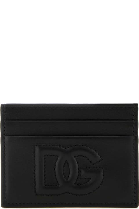 Dolce & Gabbana Wallets for Women Dolce & Gabbana Black Leather Card Holder