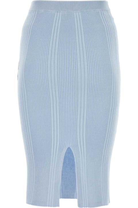 インテリア Bottega Veneta Pastel Light-blue Cotton Skirt