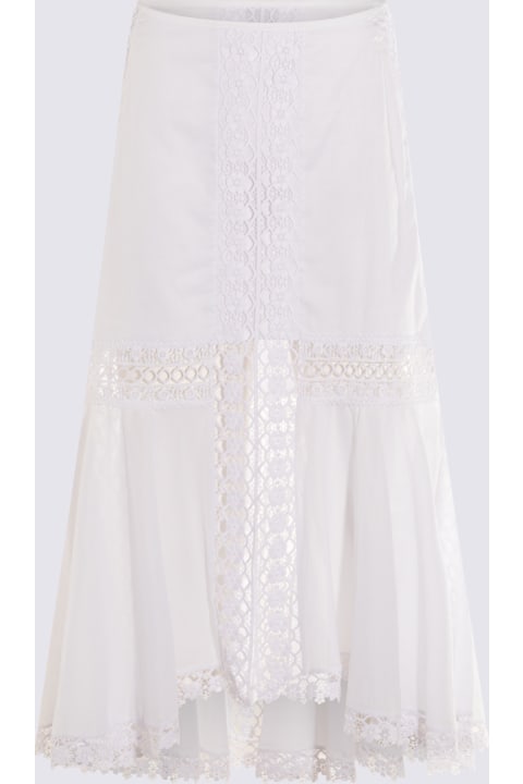Charo Ruiz Clothing for Women Charo Ruiz White Cotton Midi Skirt