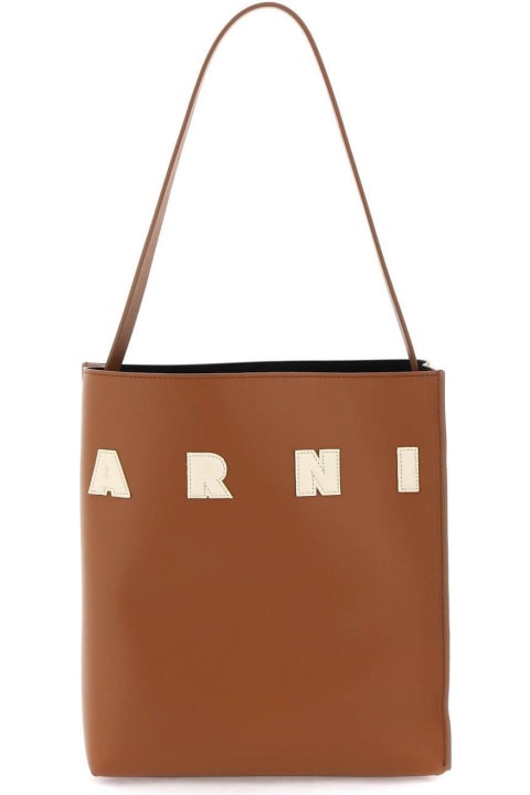 Marni for Women Marni Museo Logo-patch Small Shoulder Bag